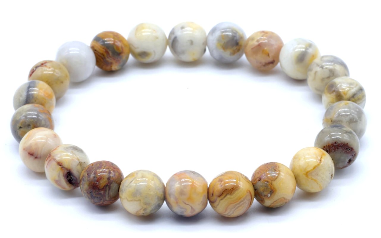 Bracelet Agate Crazy Lace – Énergie et Optimisme - 8mm - Sama'zen