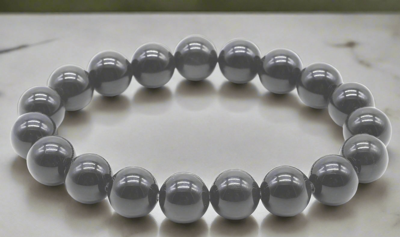 ✨ Bracelet Obsidienne Noire Dorée 10 mm – Protection, Ancrage & Clarté Intérieure - Sama'zen