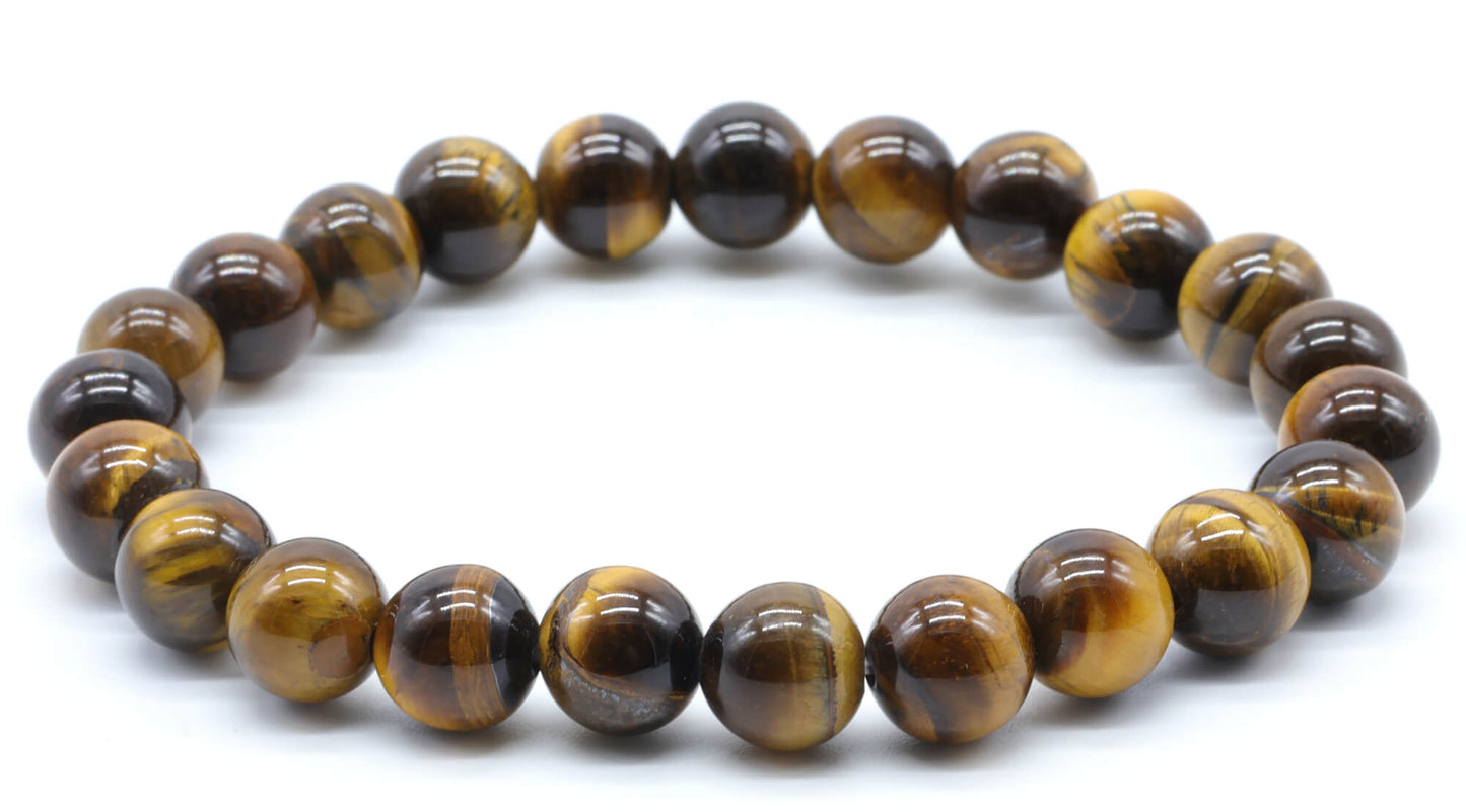 Bracelet Œil de Tigre 8 mm – Protection, Force & Confiance en Soi - Sama'zen