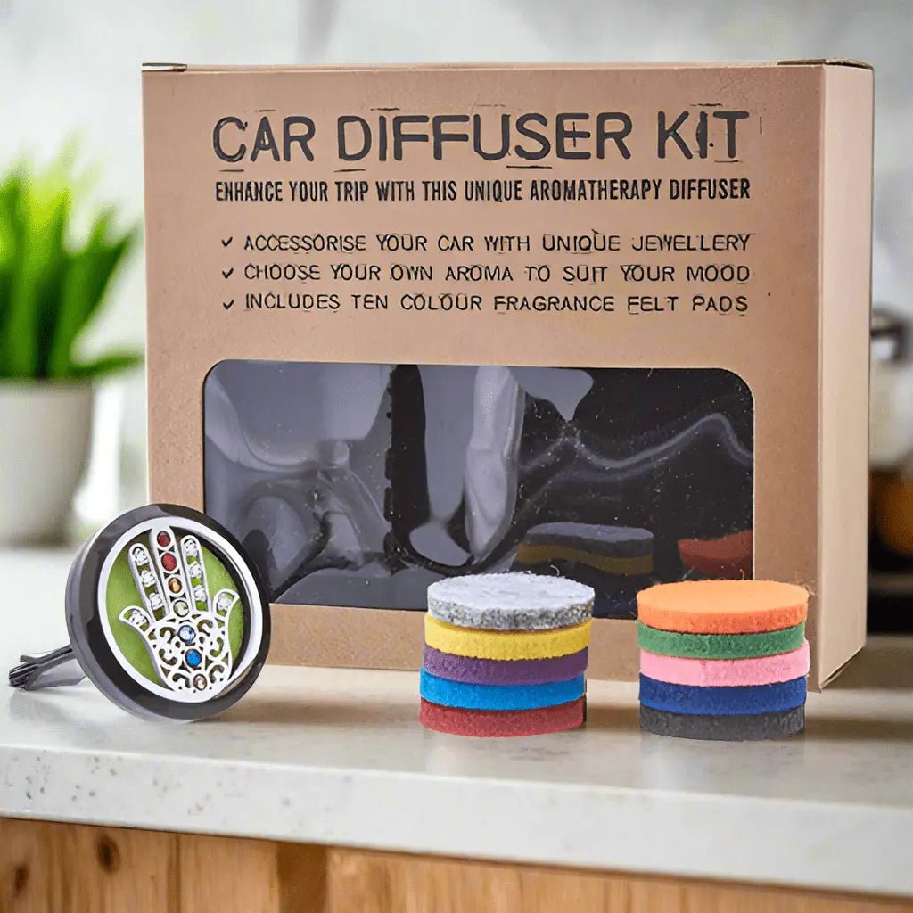 Diffuseur d’Huiles Essentielles pour Voiture main de Fatma – Créez une Ambiance Relaxante en Trajet - Sama'zen