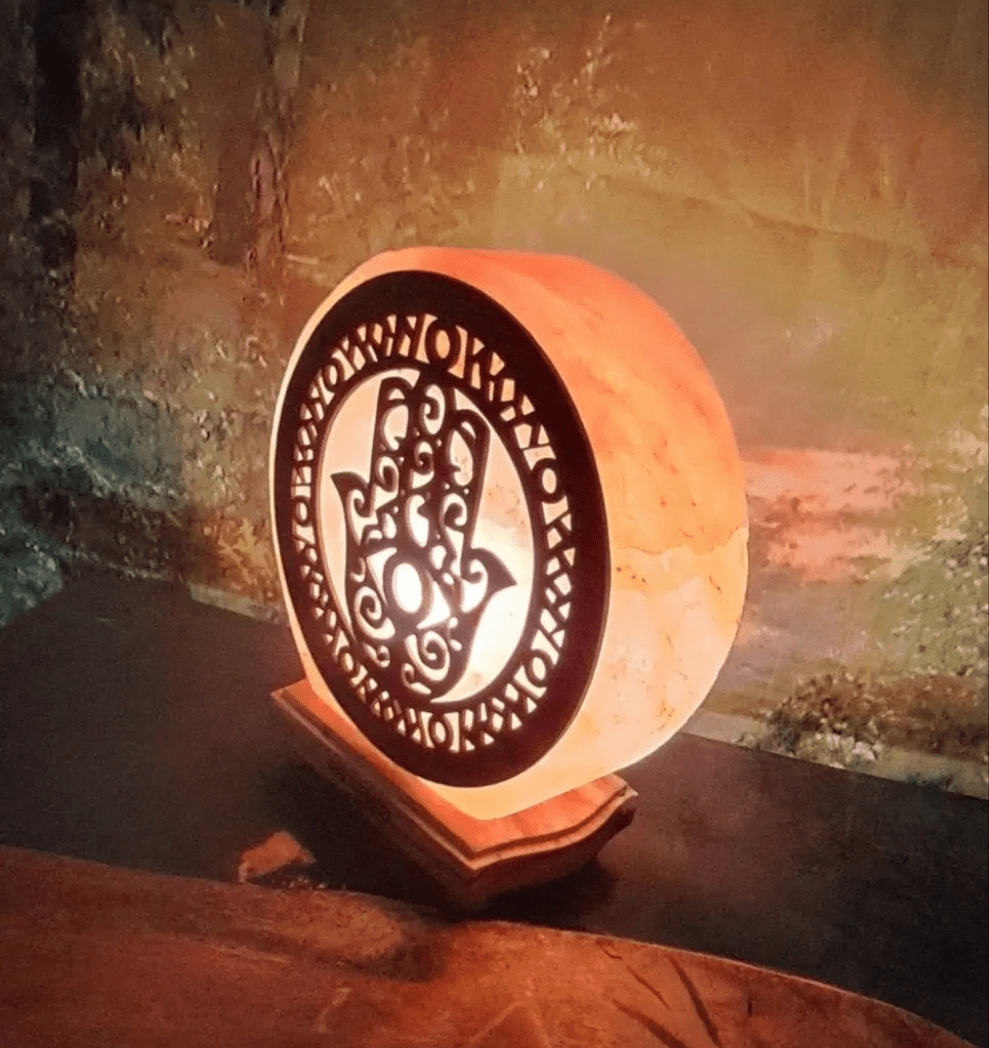 Lampe de Sel d’Himalaya – Main de Fatima, Symbole de Protection et Harmonie - Sama'zen
