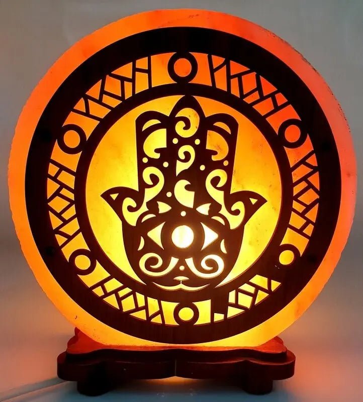 Lampe de Sel d’Himalaya – Main de Fatima, Symbole de Protection et Harmonie - Sama'zen