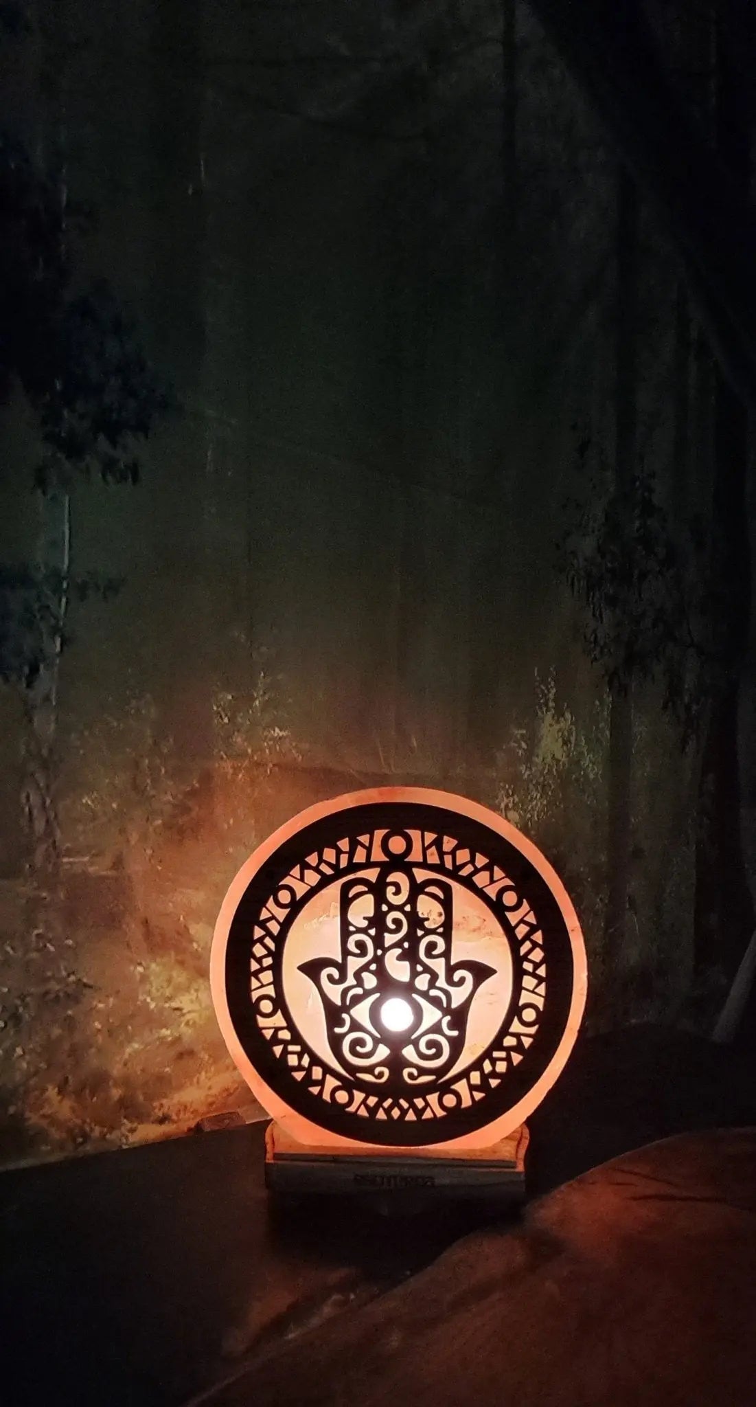 Lampe de Sel d’Himalaya – Main de Fatima, Symbole de Protection et Harmonie - Sama'zen
