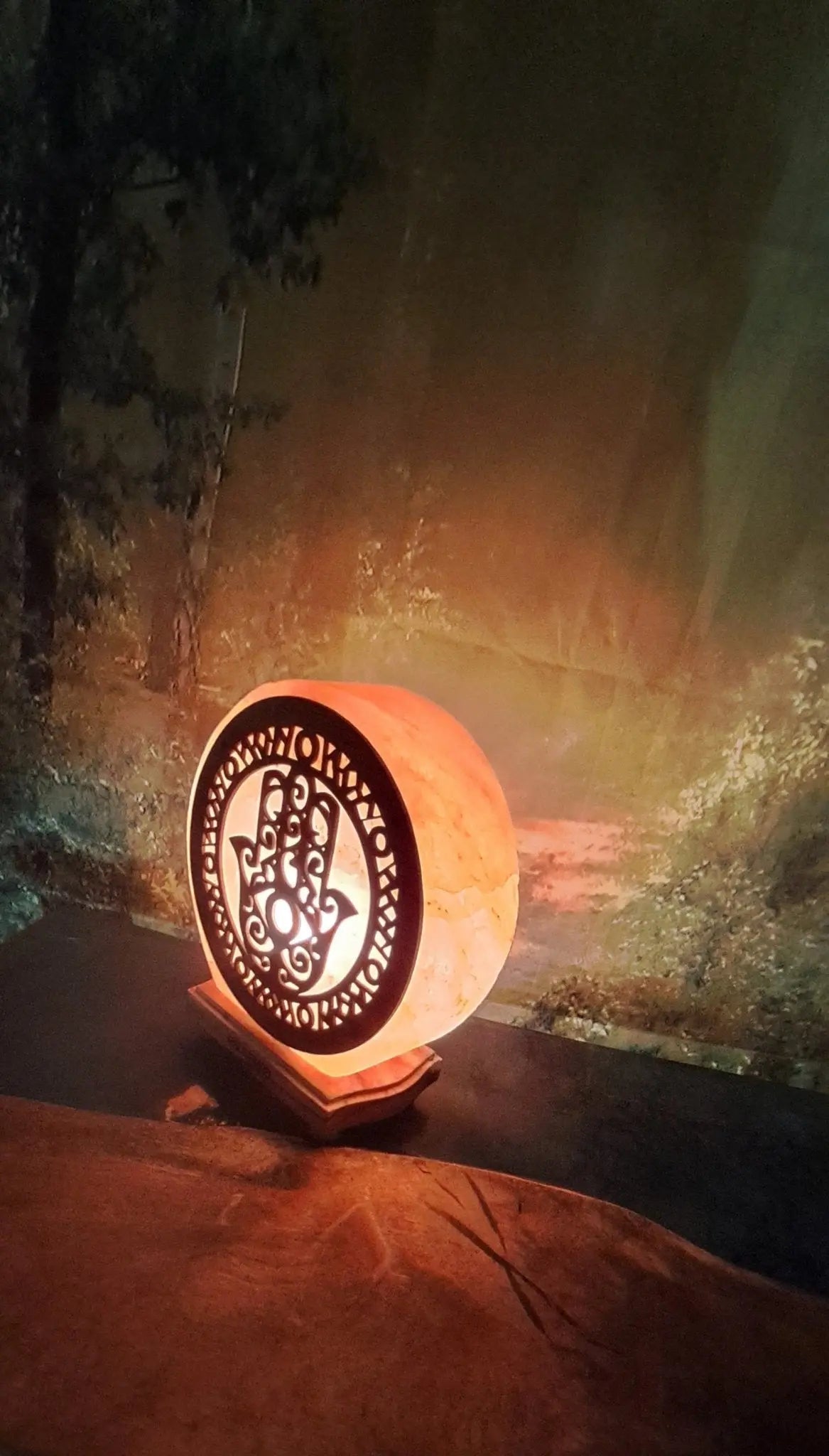 Lampe de Sel d’Himalaya – Main de Fatima, Symbole de Protection et Harmonie - Sama'zen
