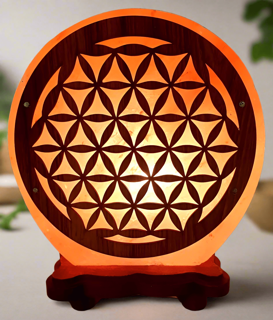 Lampe de Sel Fleur de Vie ✨️– Énergie Positives et Harmonie Spirituelle - Sama'zen