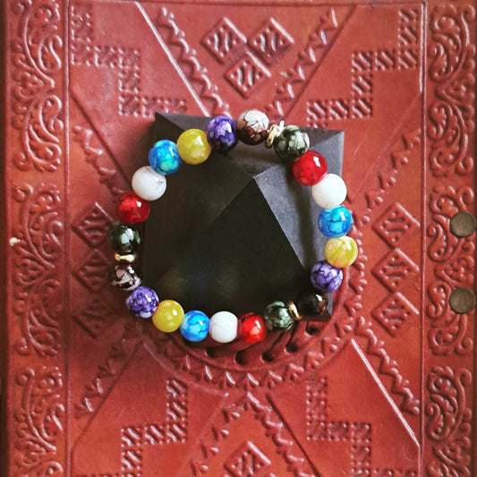 Bracelet 7 Chakras Mix perles 8mm