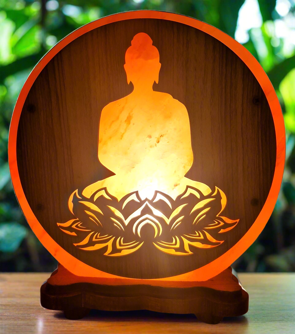 Lampe de Sel Bouddha Lotus