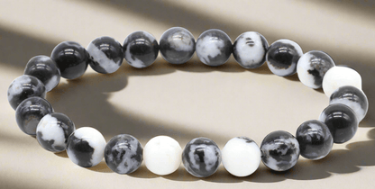 🖤 Bracelet Jaspe Zébré 8 mm – Force, Équilibre & Protection - Sama'zen