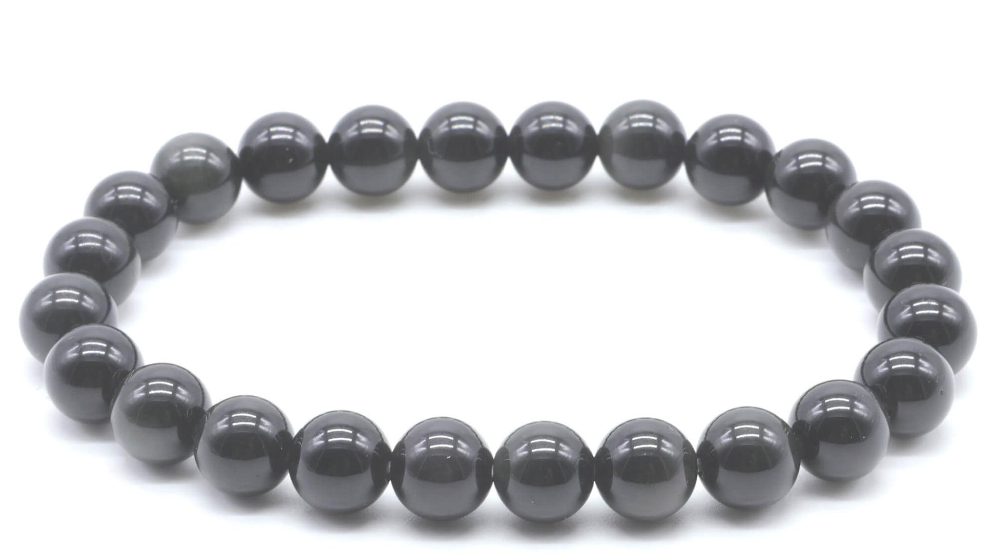 ✨ Bracelet Obsidienne Noire Dorée 8 mm – Protection, Ancrage & Clarté Intérieure - Sama'zen