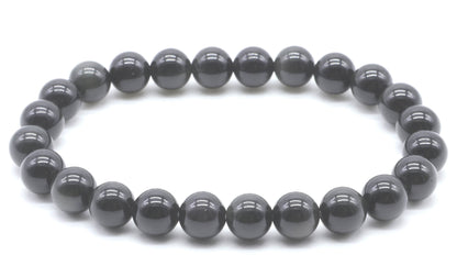✨ Bracelet Obsidienne Noire Dorée 8 mm – Protection, Ancrage & Clarté Intérieure - Sama'zen