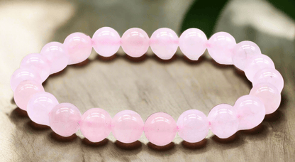 🌸 Bracelet Quartz Rose 8 mm – Amour, Sérénité & Équilibre Émotionnel - Sama'zen