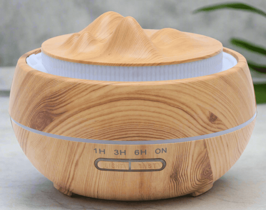 Diffuseur d’Huiles Essentielles Bois Relief Montagneux – Sérénité et Nature - Sama'zen