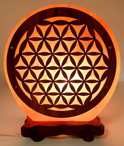 Lampe de Sel Fleur de Vie ✨️– Énergie Positives et Harmonie Spirituelle - Sama'zen